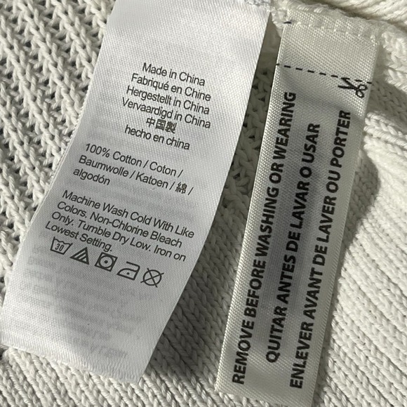 NWT J.Crew White Knit Relaxed Collared Sweater Long Sleeve V Neck‎ Size Small - Picture 3 of 6